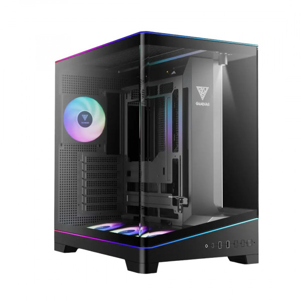 Vỏ case Gamdias ATLAS P6 CG (ATX, Black, 4 Fan ARGB)