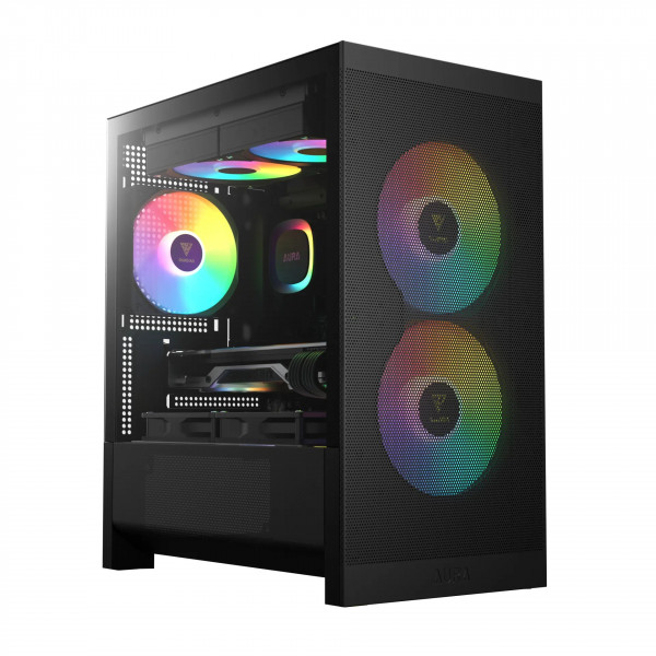 Vỏ case Gamdias Aura GC15M RGB Black ( 3 fan )