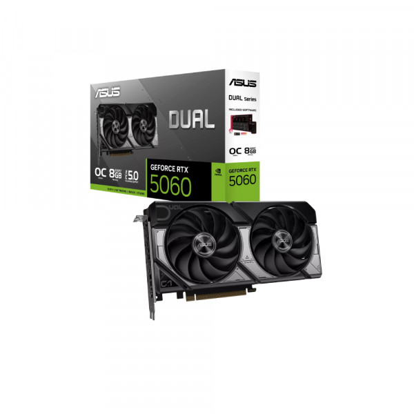 Card màn hình ASUS Dual GeForce RTX 5060 8GB (GDDR7, 128-bit, OC Edition)