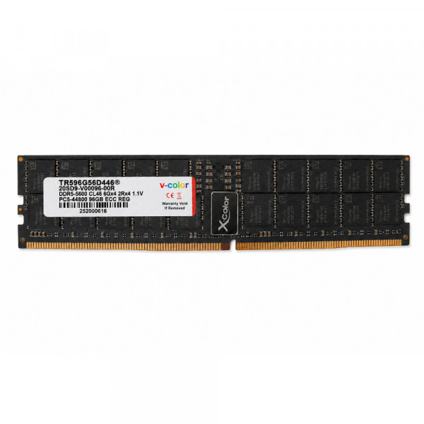 RAM V-Color Server 96GB DDR5 5600MHz (1x96GB, ECC Registered, TR596G56D446)