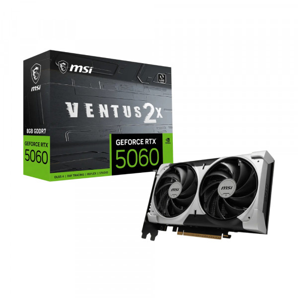 Card màn hình MSI GeForce RTX 5060 Ventus 2X OC V1 8GB (GDDR6, 128-bit)