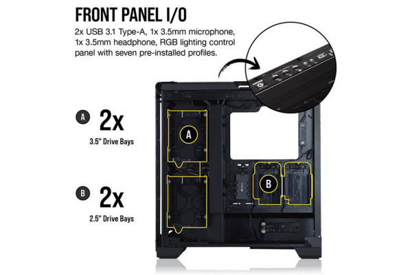 Case Corsair Crystal Series 570X RGB Mirror Special Edition Black