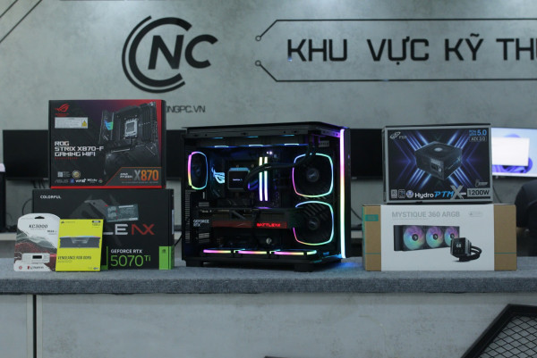 Bộ PC Đồ Hoạ AMD Ryzen 9 9950X, RAM 128GB, RTX 5070 Ti 16GB