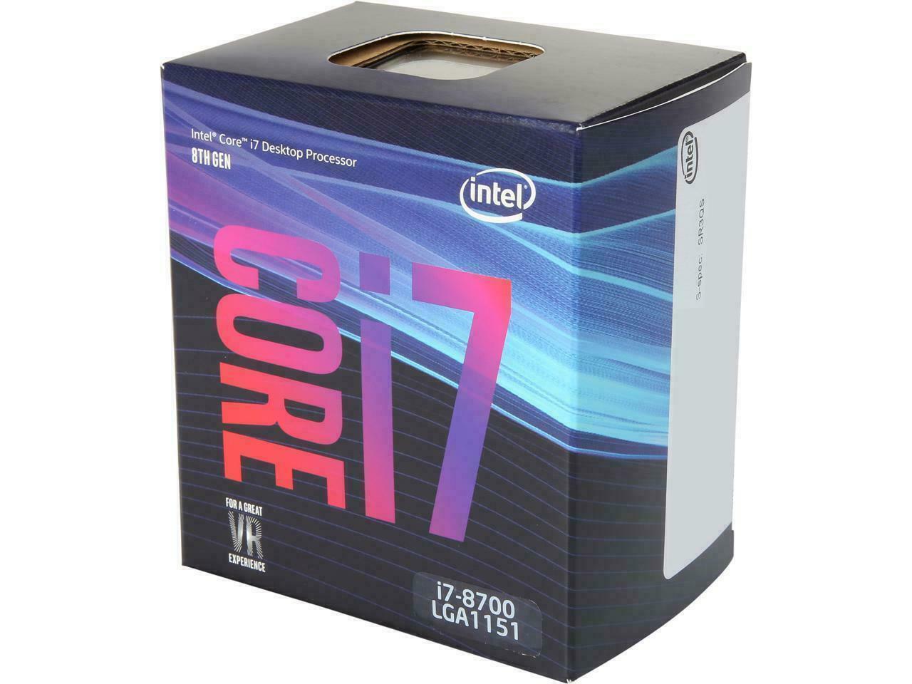 CPU Intel Core i7-8700 3.20GHz CPU Intel Core i7-8700 CPU（Intel Core i7-8700 3.20GHz LGA1151