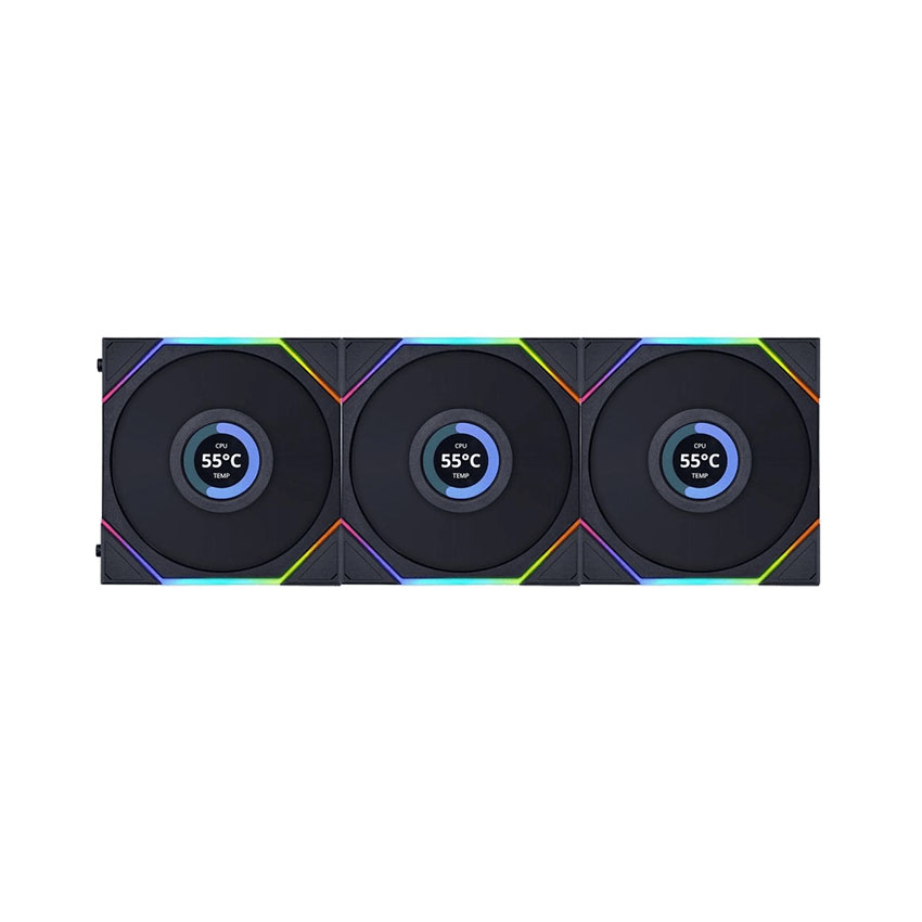 Fan tản nhiệt LIAN LI TL120 LCD Triple pack Black - 12TLLCD3B (Màn hình LCD/Led vô cực)