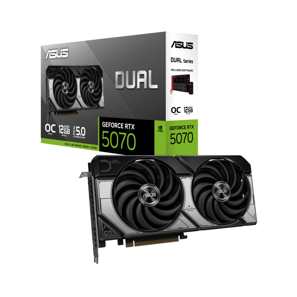 Card màn hình ASUS Dual GeForce RTX 5070 12GB (GDDR7, DUAL-RTX5070-O12G)