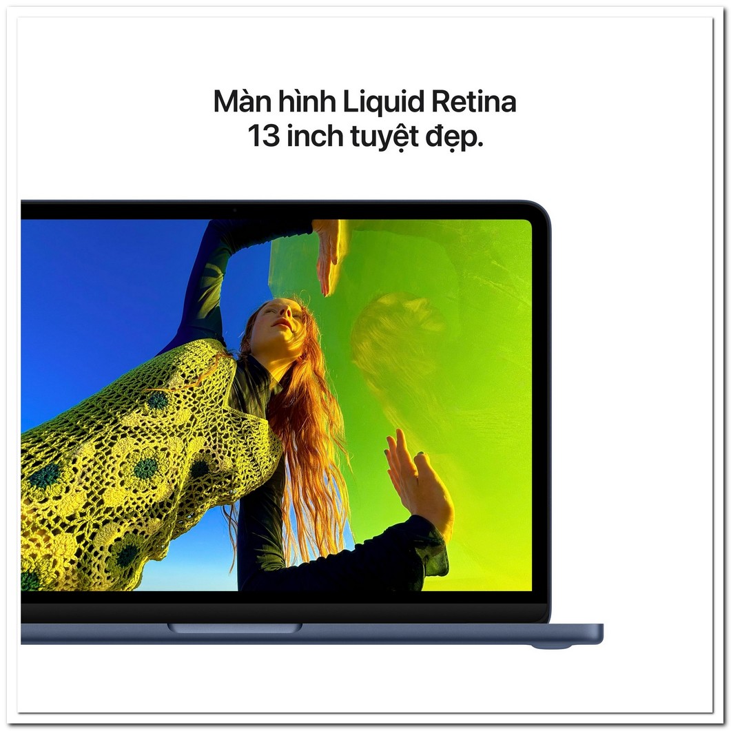 Laptop Apple MacBook Air 13 inch A3403 (Apple A18 Pro 6-Core CPU, 5-Core GPU, 8GB RAM, 512GB SSD, XANH ĐEN (INDIGO), MHFJ4SA/A)