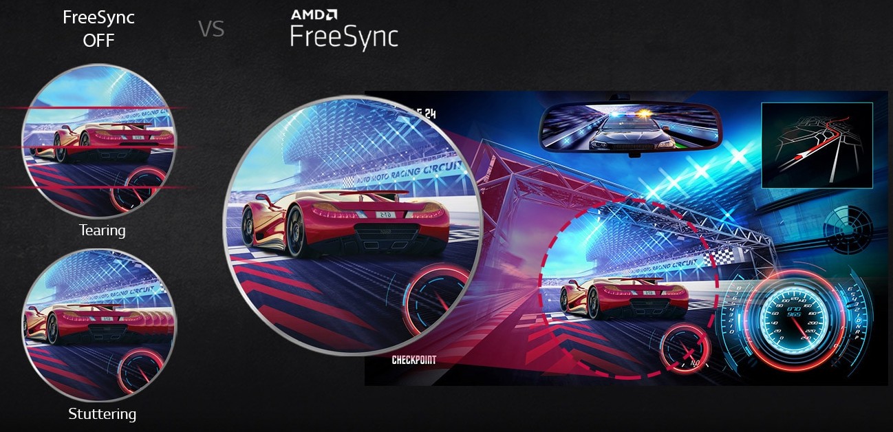AMD FreeSync™ Chuyển động mượt mà, tự tin