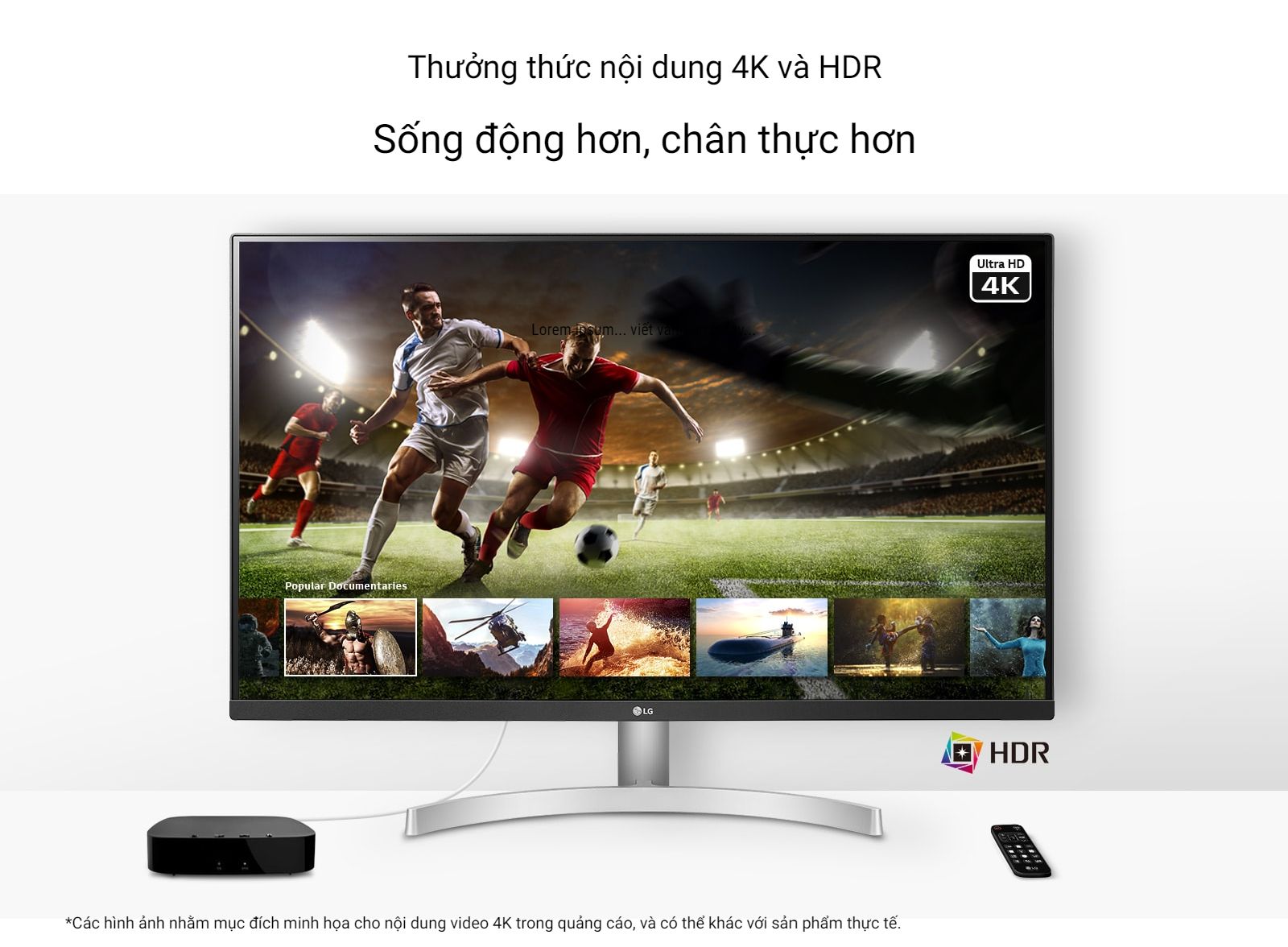 LG UHD 4K 32UN500-B với công nghệ HDR10 hỗ trợ không gian màu DCI-P3 90%