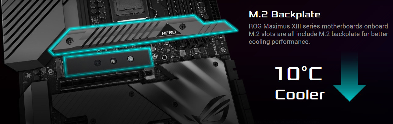 ASUS ROG Maximus XIII Hero Z590 có 4 khe cắm M.2 PCIe