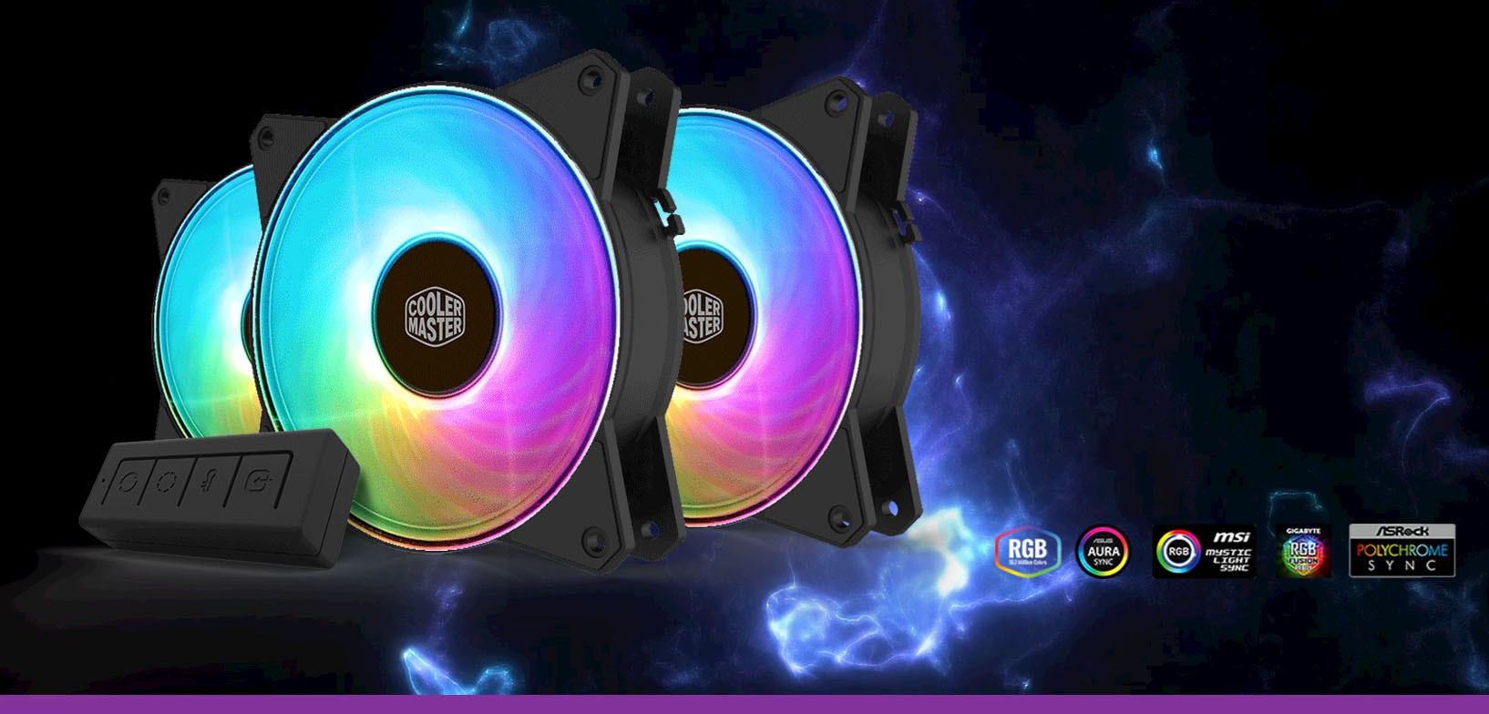 Bộ quạt tản nhiệt Coolermaster MasterFan MF120R ARGB 3in1