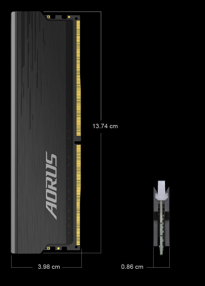 AORUS RGB DDR4 Dimension