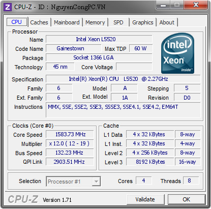 CPU Intel Xeon L5520