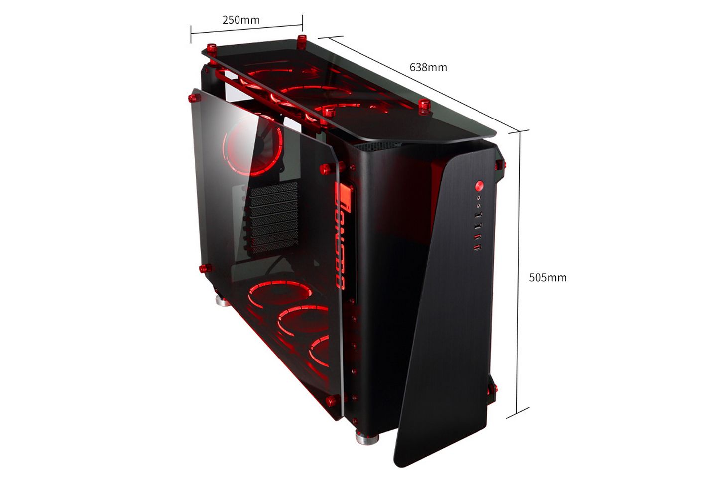 Vỏ máy tính Jonsbo MOD1 Black Red