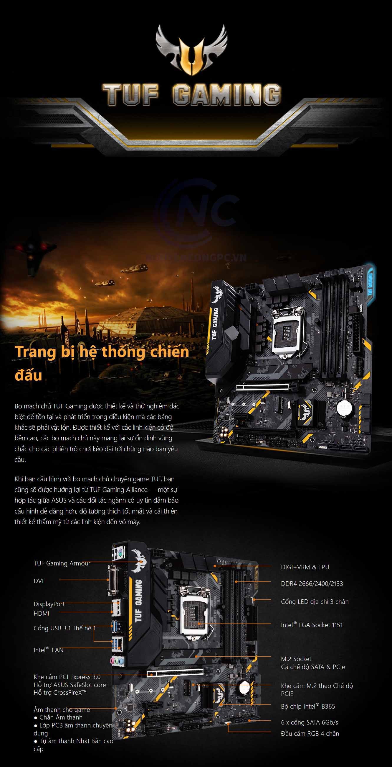 Mainboard Asus TUF B365MPLUS GAMING