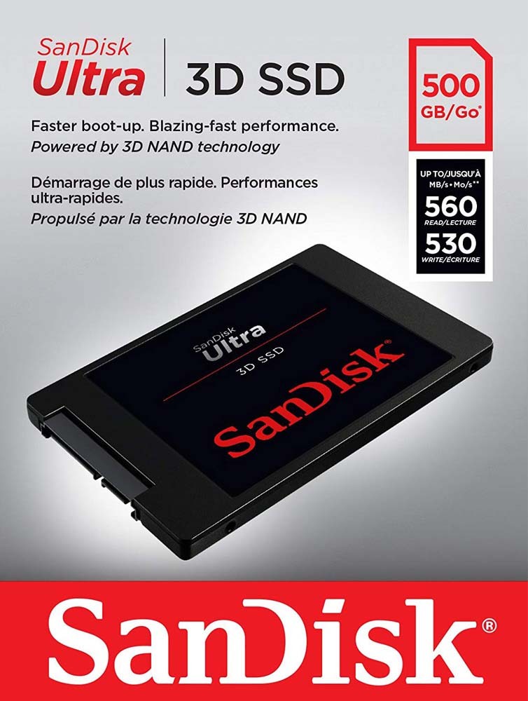SSD Sandisk Ultra 3D 500GB