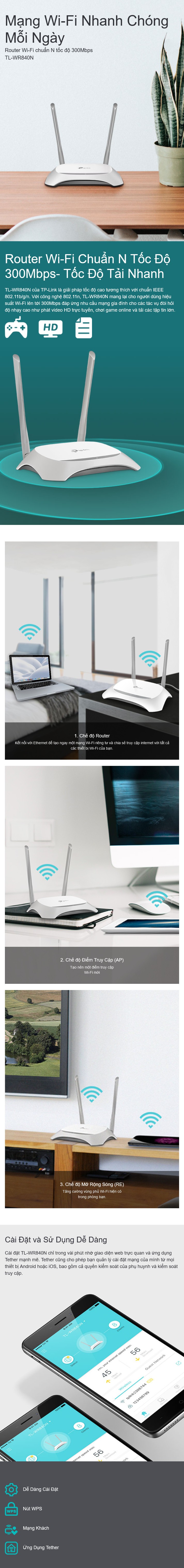 Router wifi TP-Link TL-WR840N