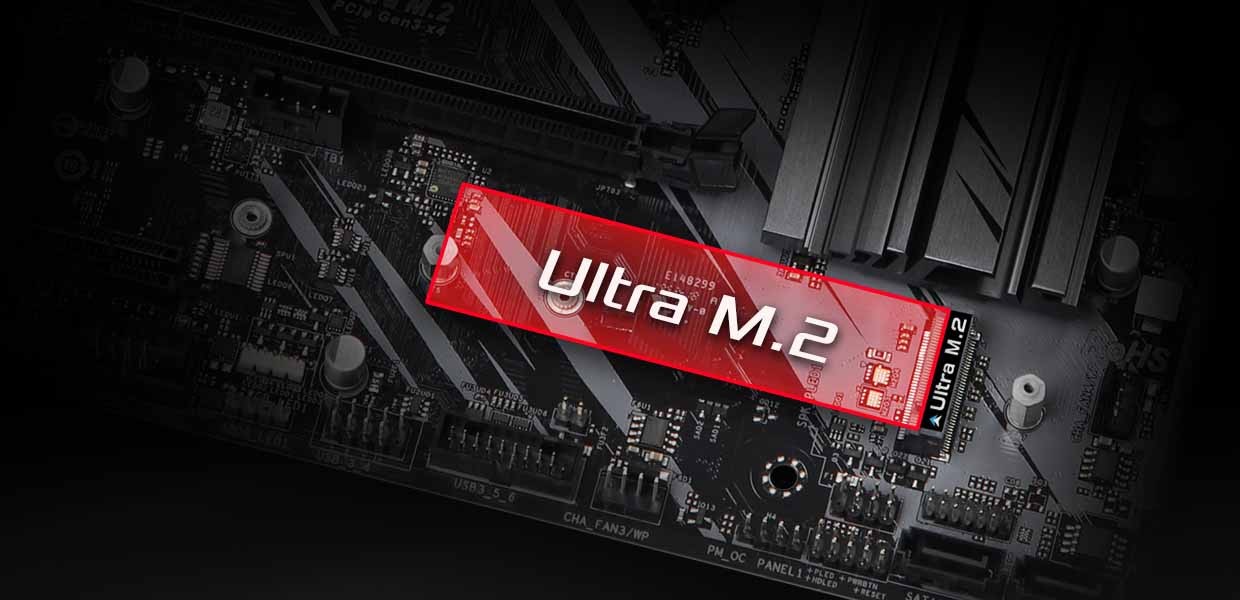 Ultra M.2 32 Gb/s (PCIe Gen3 x4 & SATA3)