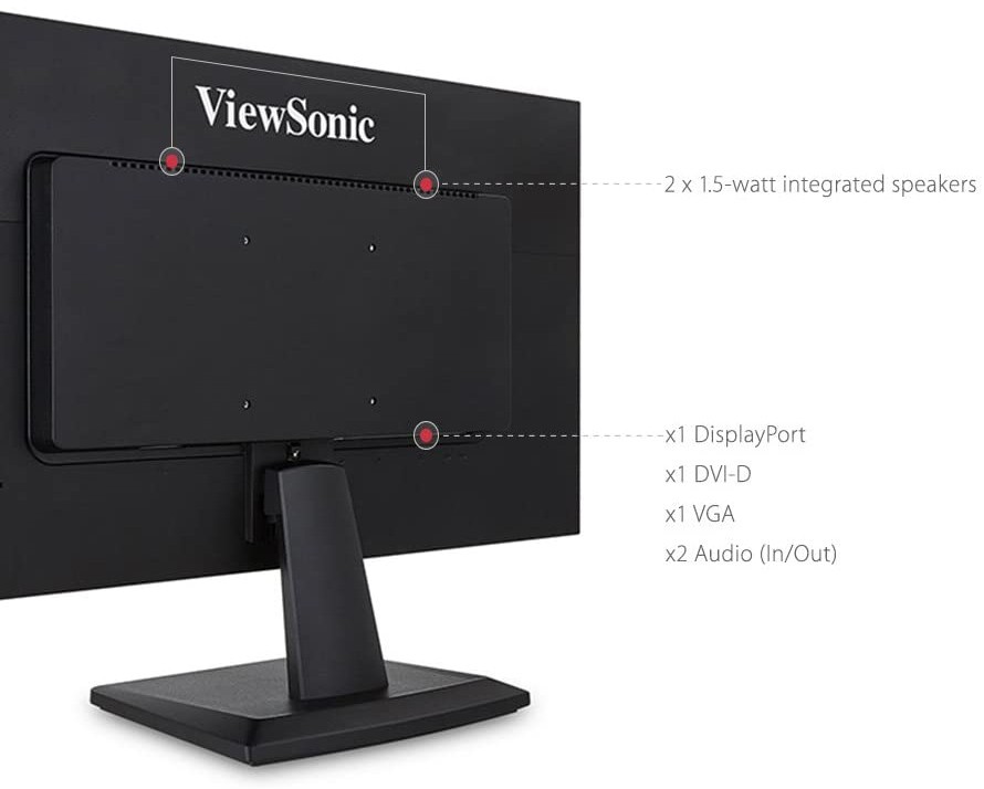 ViewSonic VA2252SM có các tùy chọn đầu vào linh hoạt