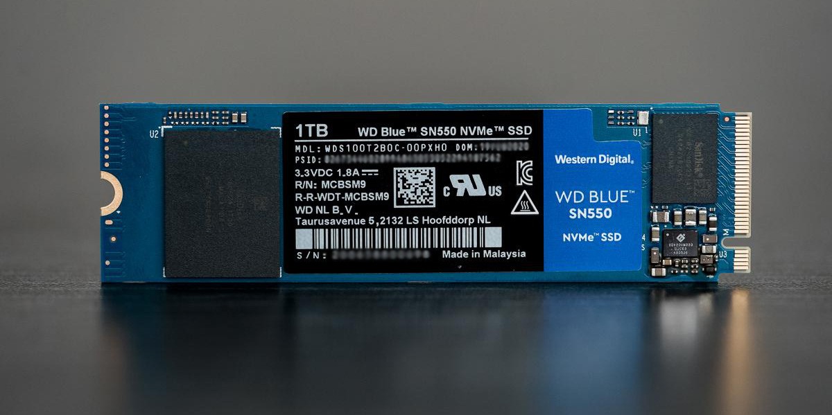 Ổ cứng SSD WD Blue SN550 1TB NVMe PCIe Gen3x4 WDS100T2B0C
