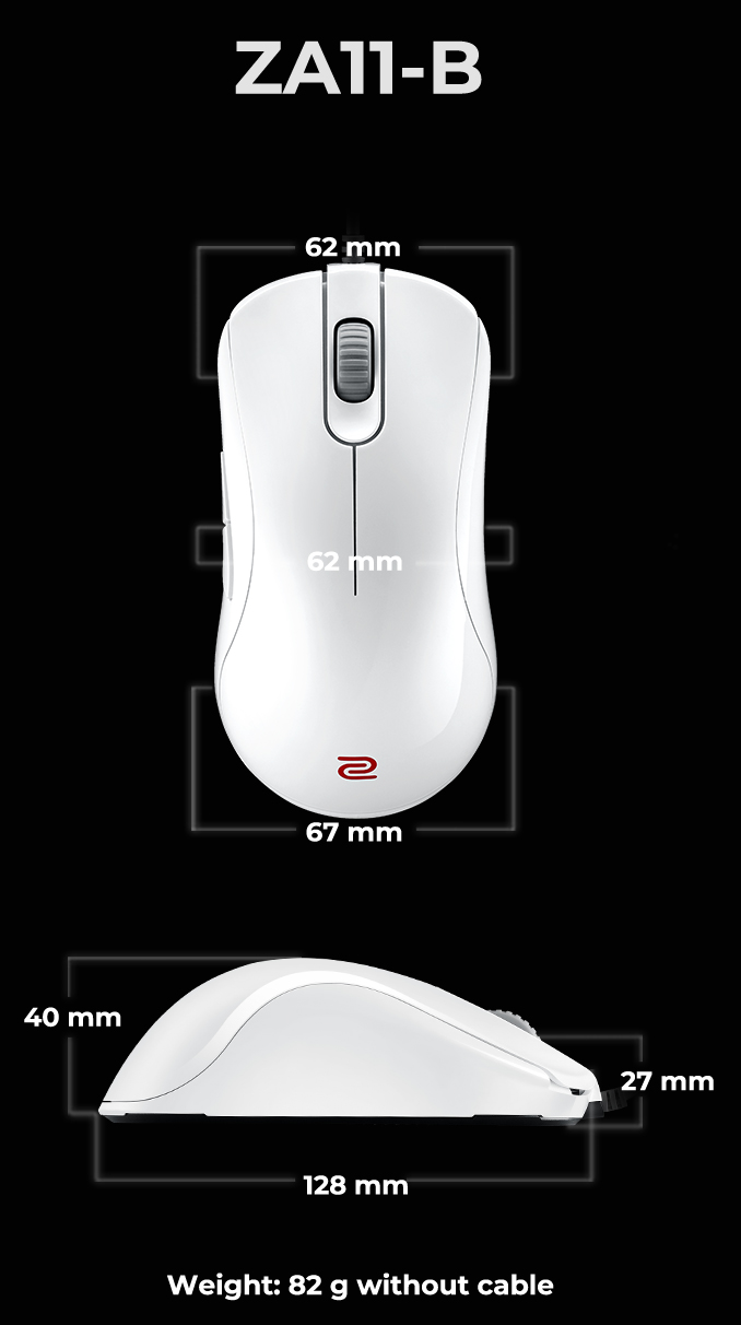 Kích thước Zowie ZA11-B White