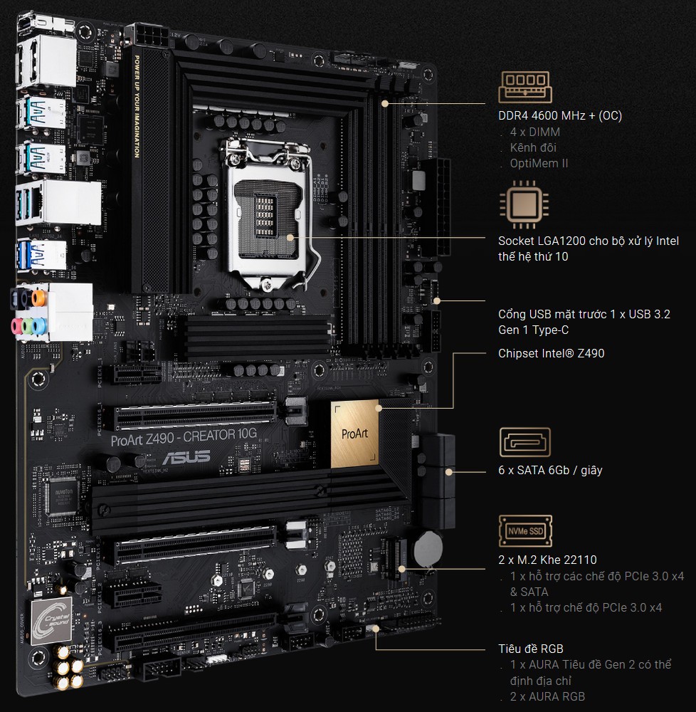 Mainboard ASUS ProArt Z490-CREATOR 10G