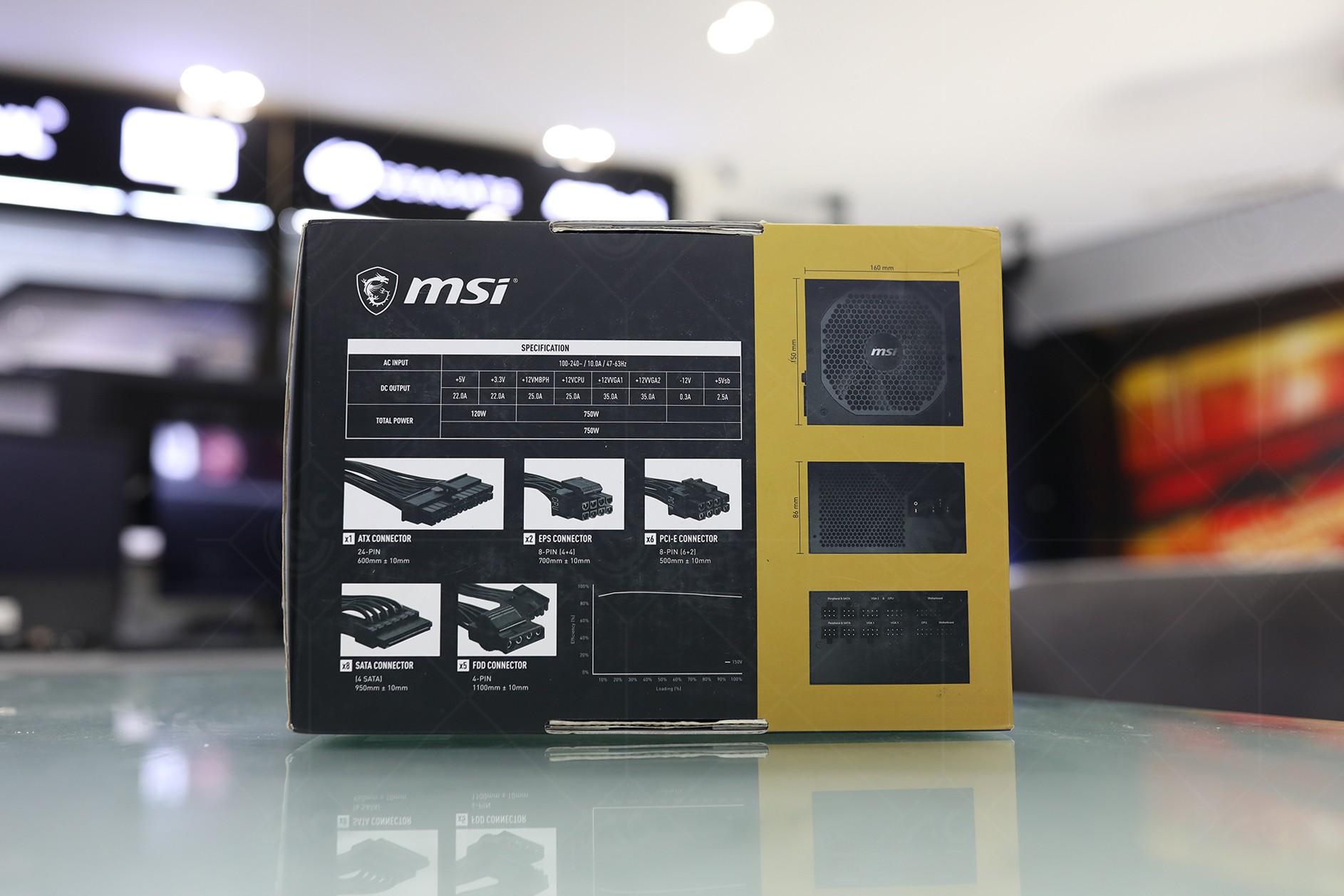 Nguồn máy tính MSI MPG A750GF box