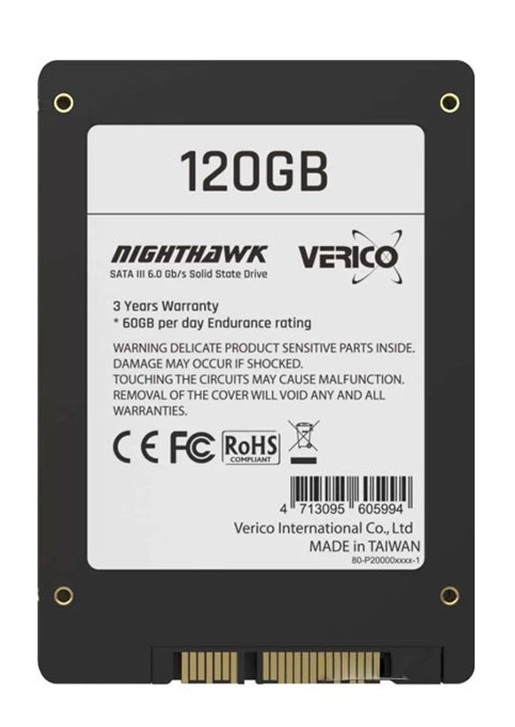 TẬN HƯỞNG CẢ HIỆU SUẤT VÀ ĐỘ BỀN - SSD Verico Nighthawk 120GB