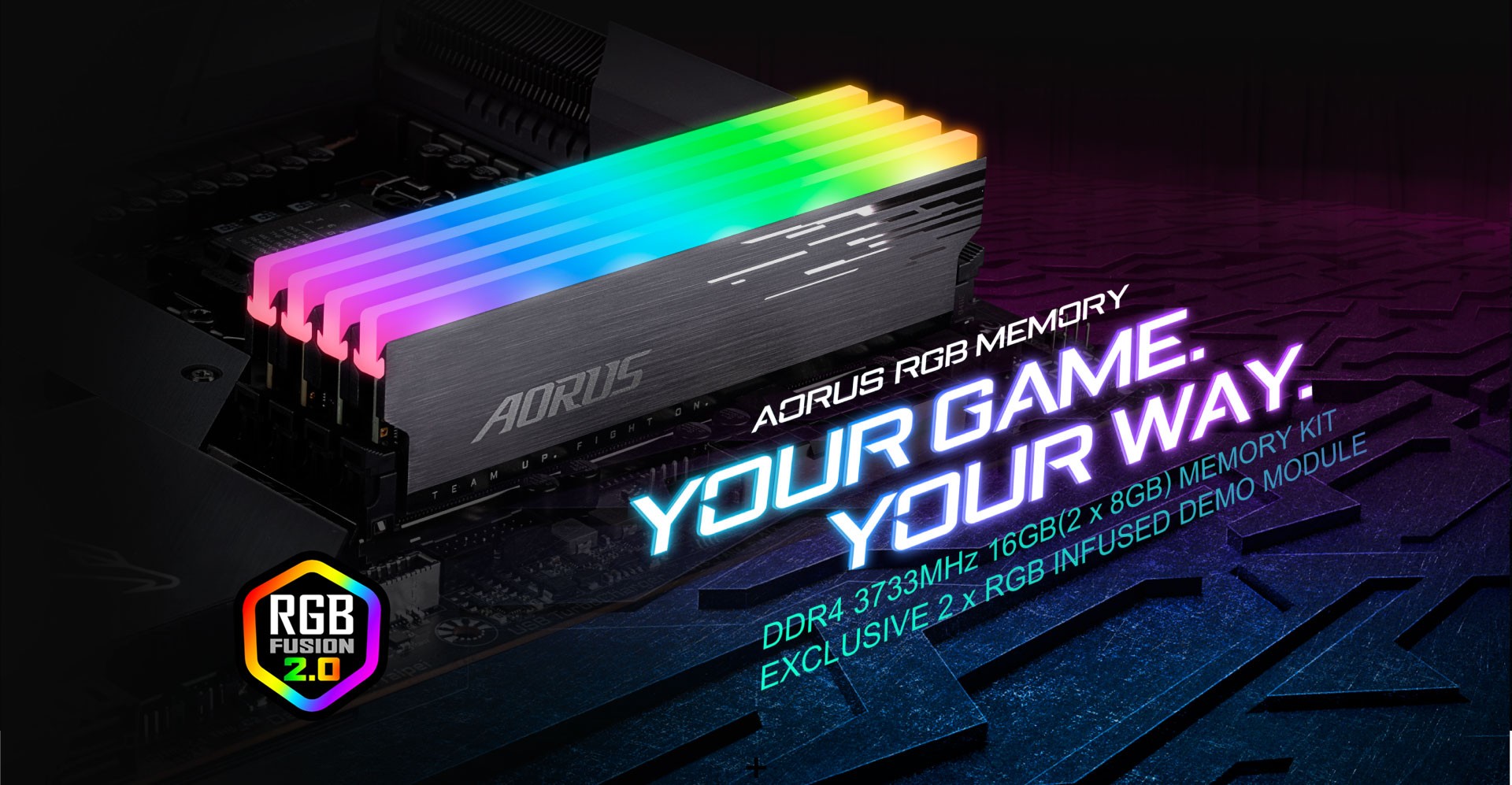 Ram Gigabyte AORUS RGB Memory DDR4 16GB 3733MHz